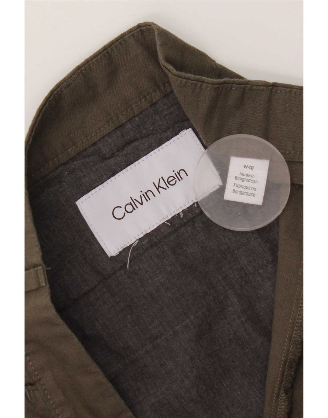 Calvin Klein Herren Chinoshorts W40 XL Khaki