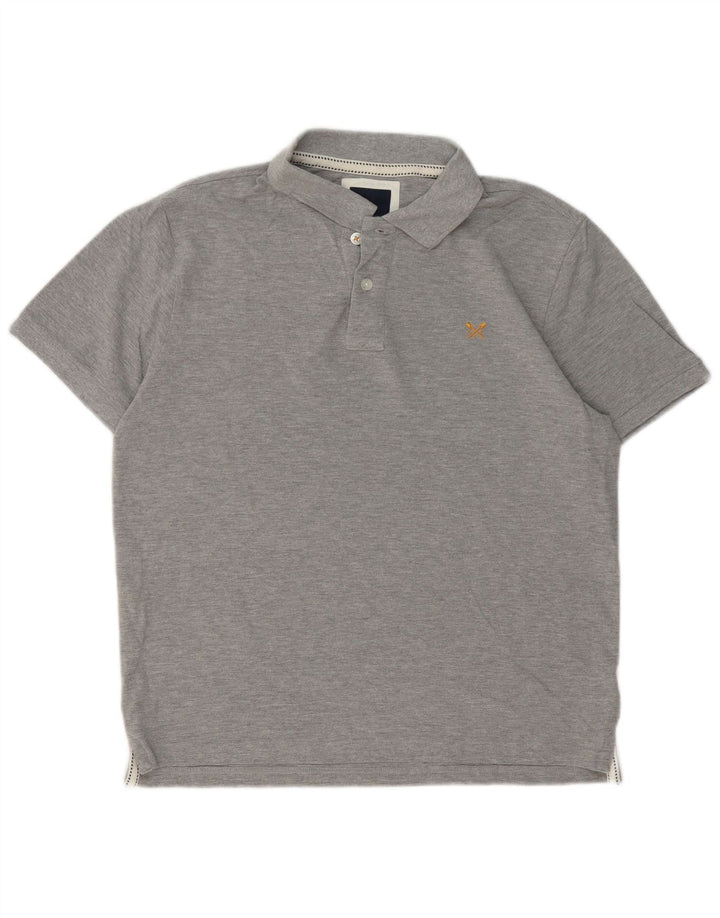 Crew Clothing Herren-Poloshirt aus mittelgrauer Baumwolle