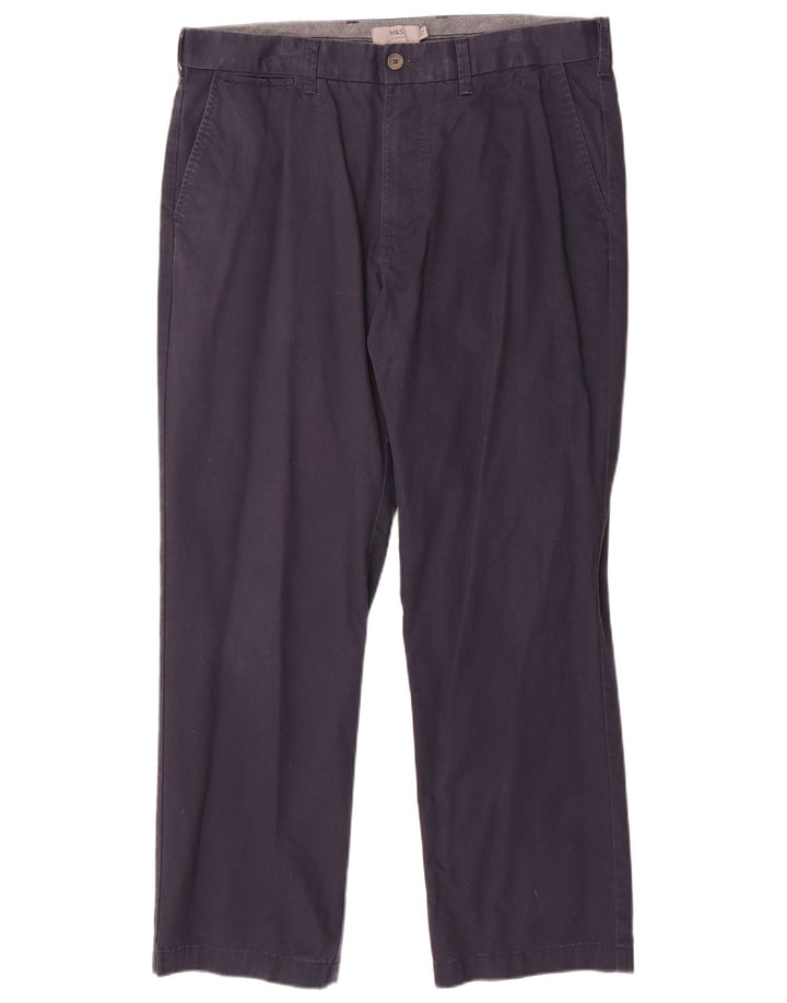 Marks & Spencer Herren-Chinohose, normal, W36, L29, Marineblau, Baumwolle