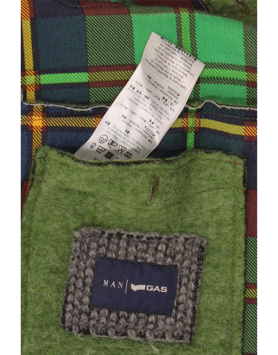 GAS Herren Bomberjacke UK 40 Large Grün Polyester