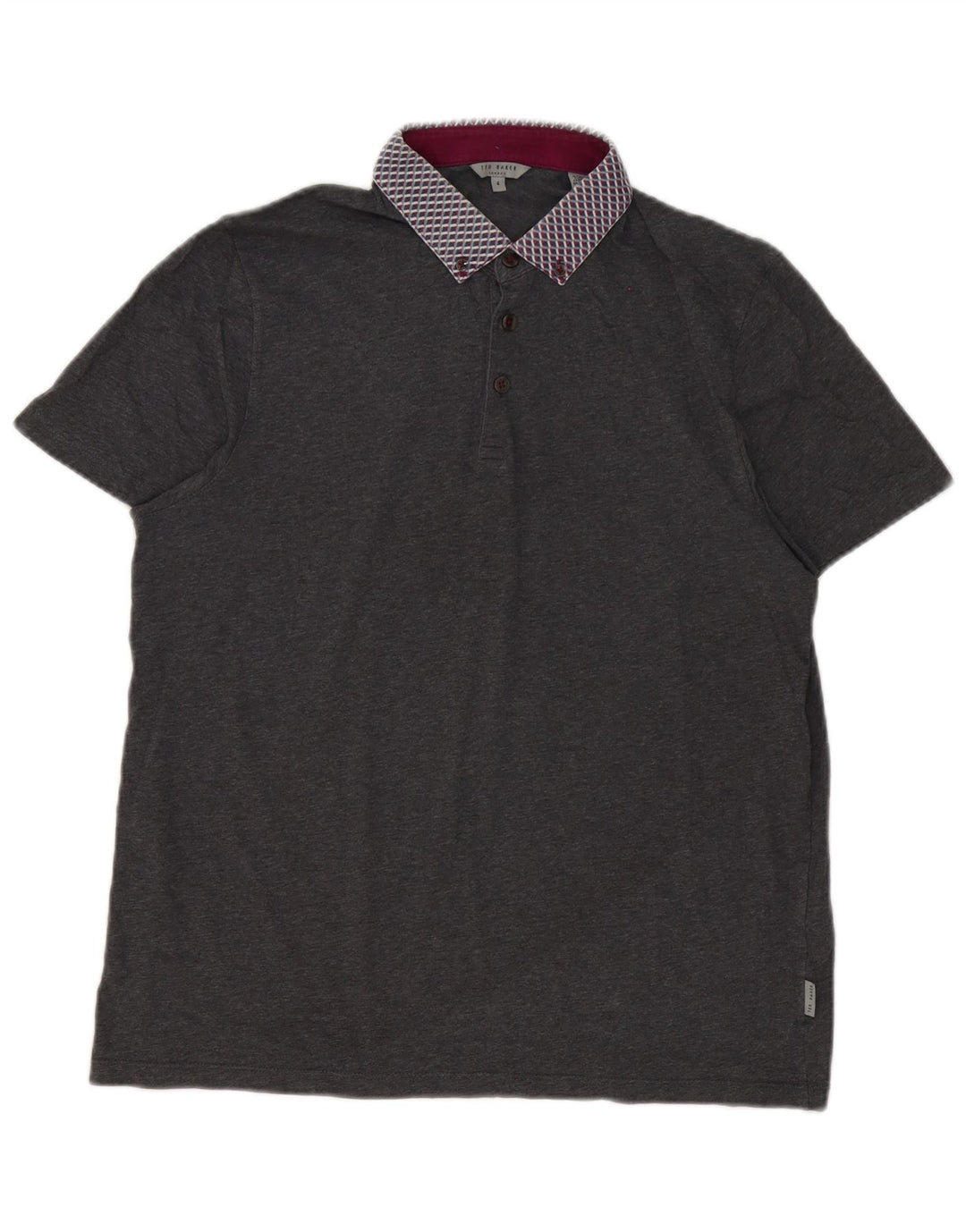 Ted Baker Herren-Poloshirt, Größe 4, groß, Grau