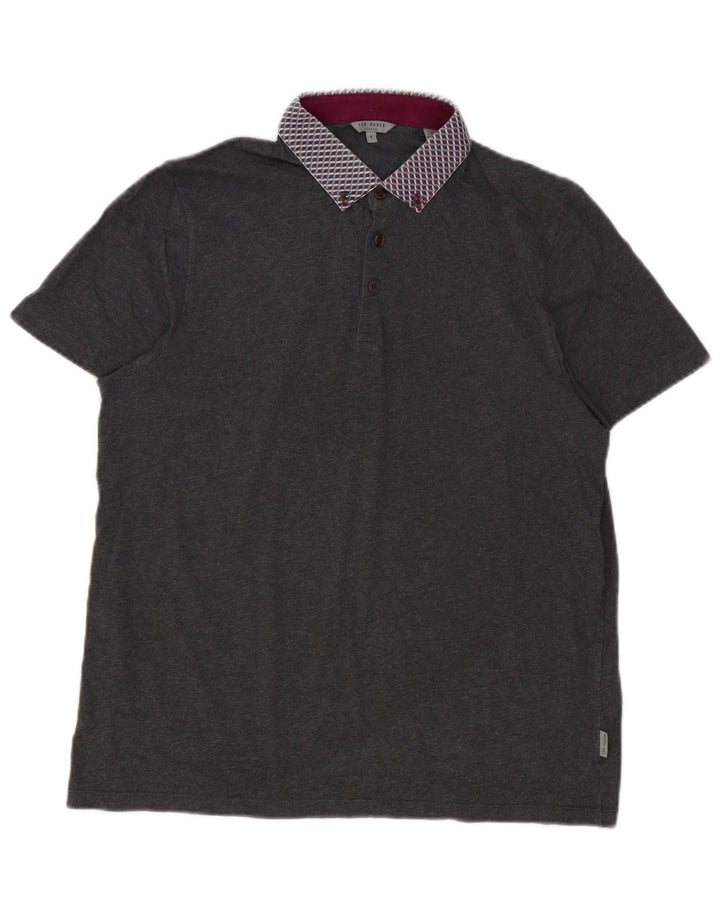Ted Baker Herren-Poloshirt, Größe 4, groß, Grau