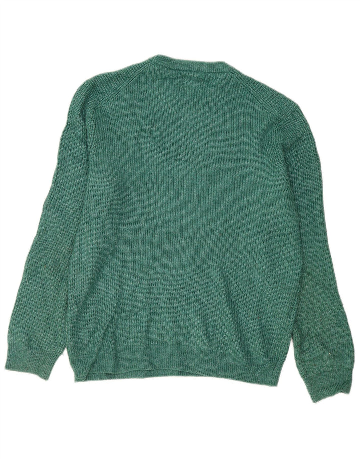 Marks & Spencer Herren-Pullover mit Rundhalsausschnitt, Größe L, Grün, Polyamid