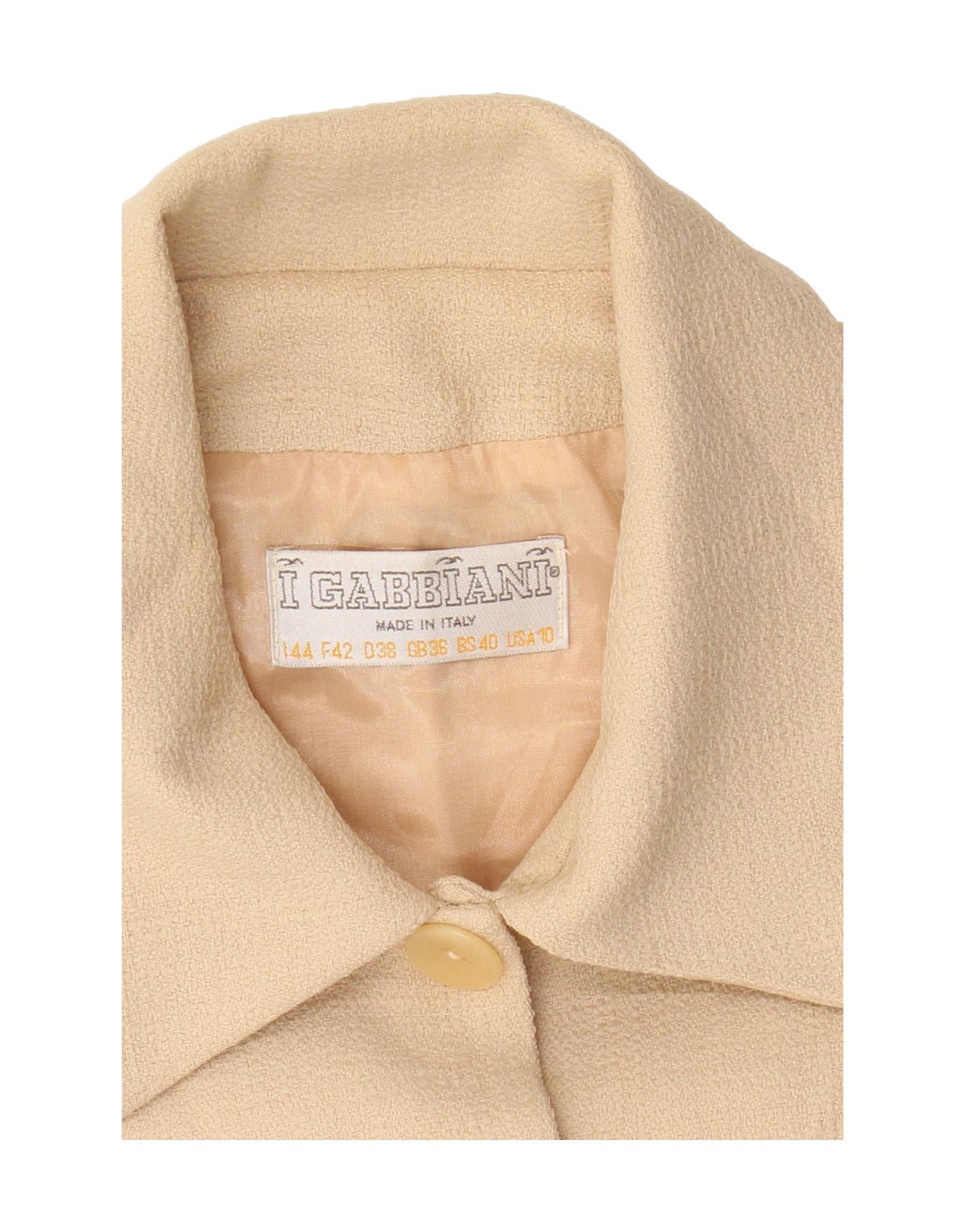 I GABBIANI Womens Sleeveless Sheath Dress IT 44 Medium Beige Polyester Vintage I Gabbiani and Second-Hand I Gabbiani from Messina Hembry 