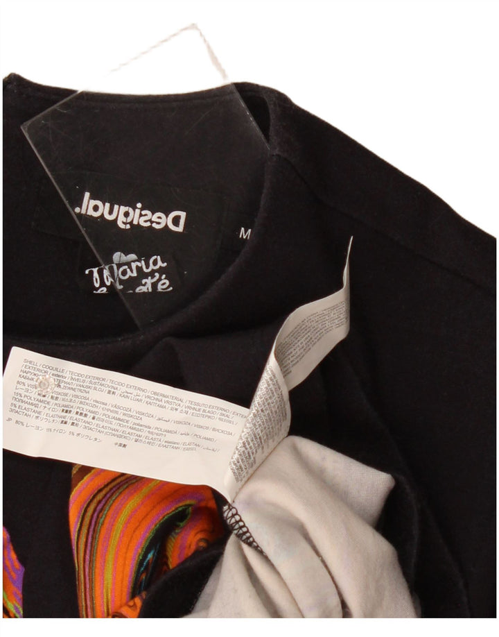 Desigual Damen Etuikleid mit abstraktem Muster UK 12 Medium Schwarz