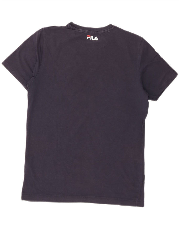 Fila Herren-T-Shirt mit Grafik, groß, marineblau, Baumwolle