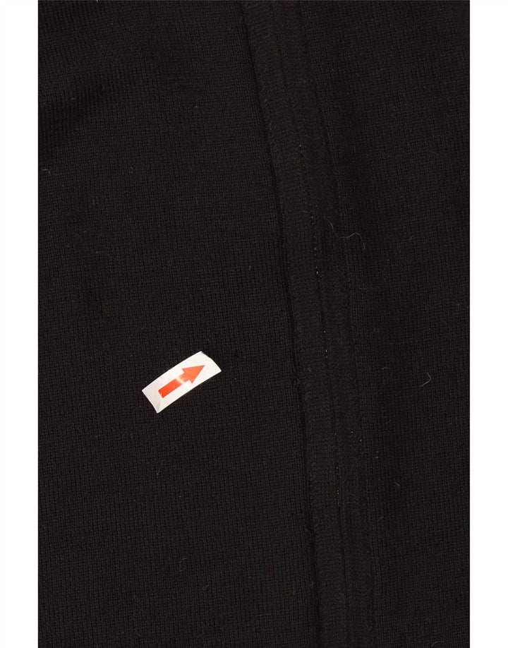 Lacoste Herren-Strickjacke mit klassischer Passform, Größe 5, große schwarze Wolle