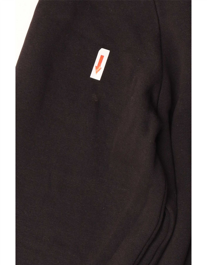 Tommy Hilfiger Herren-Sweatshirt mit grafischem Reißverschluss, mittlerer schwarzer Baumwolle