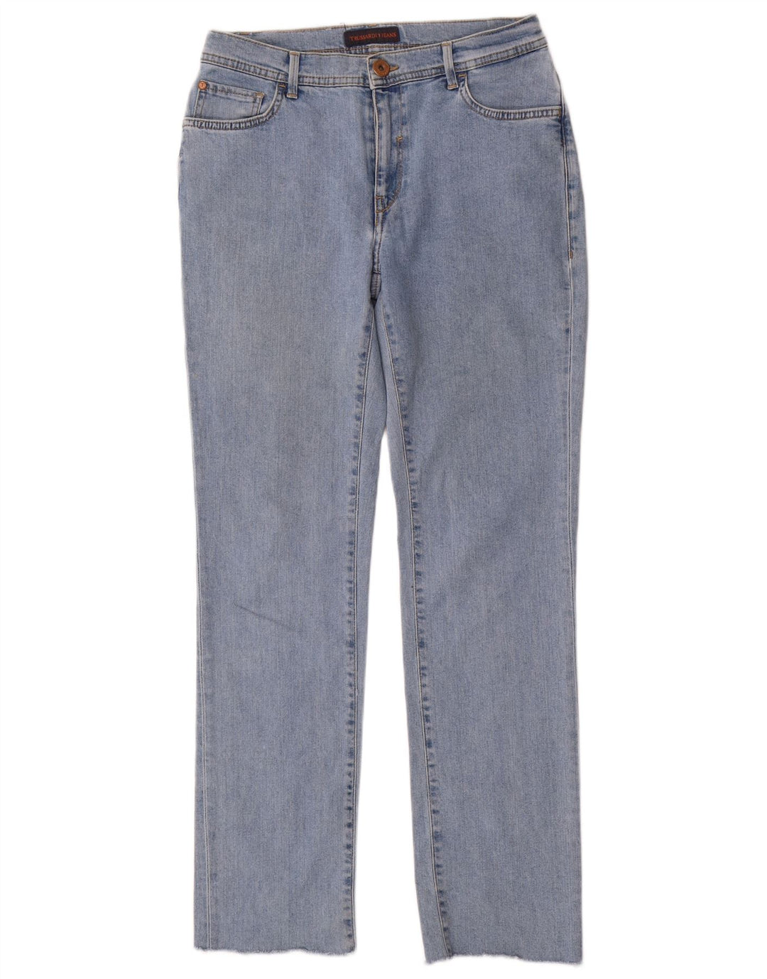 TRUSSARDI Damen Straight Jeans W28 L30 Blaues Polyester