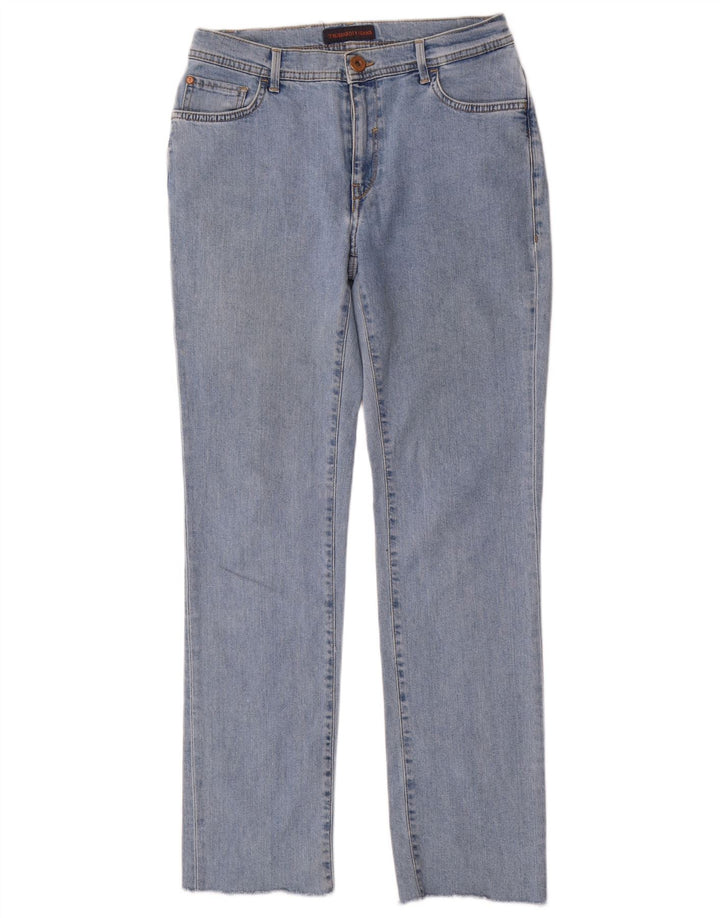 TRUSSARDI Damen Straight Jeans W28 L30 Blaues Polyester