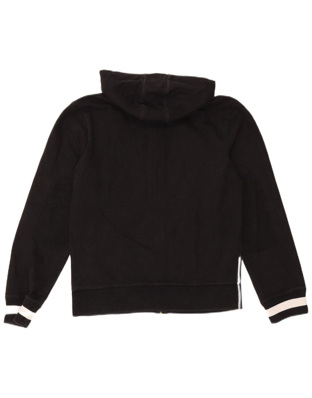 Lee Herren-Kapuzenpullover mit grafischem Reißverschluss, groß, aus schwarzer Baumwolle
