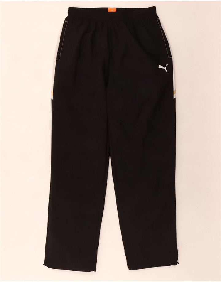 Puma Herren-Trainingshose, groß, schwarzes Farbblock-Polyester