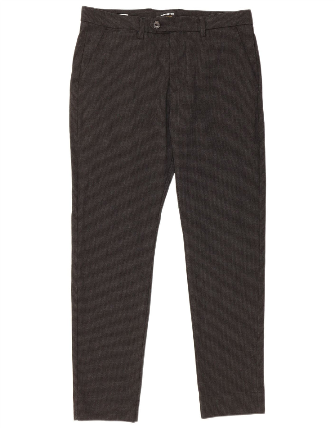 Jack & Jones Herren Slim Fit Freizeithose W31 L30 Grau Hahnentritt Modern