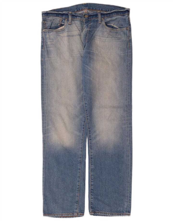 Levi's Herren 504 Straight Jeans W34 L32 Blaue Baumwolle