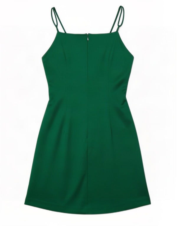 Zara Damen Slip Dress UK 8 Small Grün Polyester