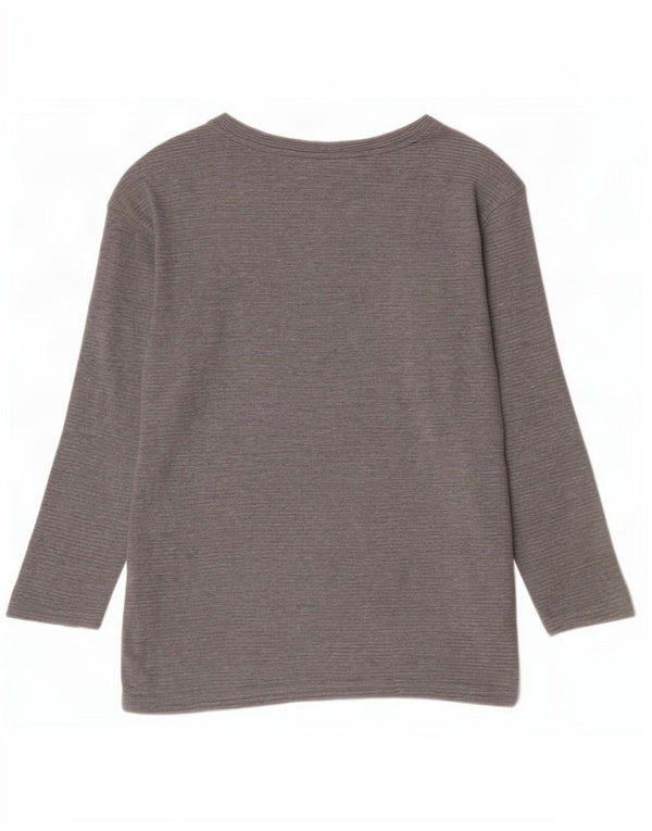 Joules Damen Übergroßes Top Langarm UK 6 XS Grau Baumwolle