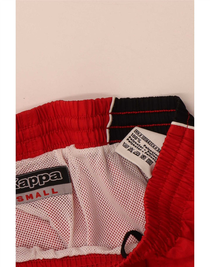 Kappa Herren-Sportshorts, klein, rotes Farbblock-Polyester