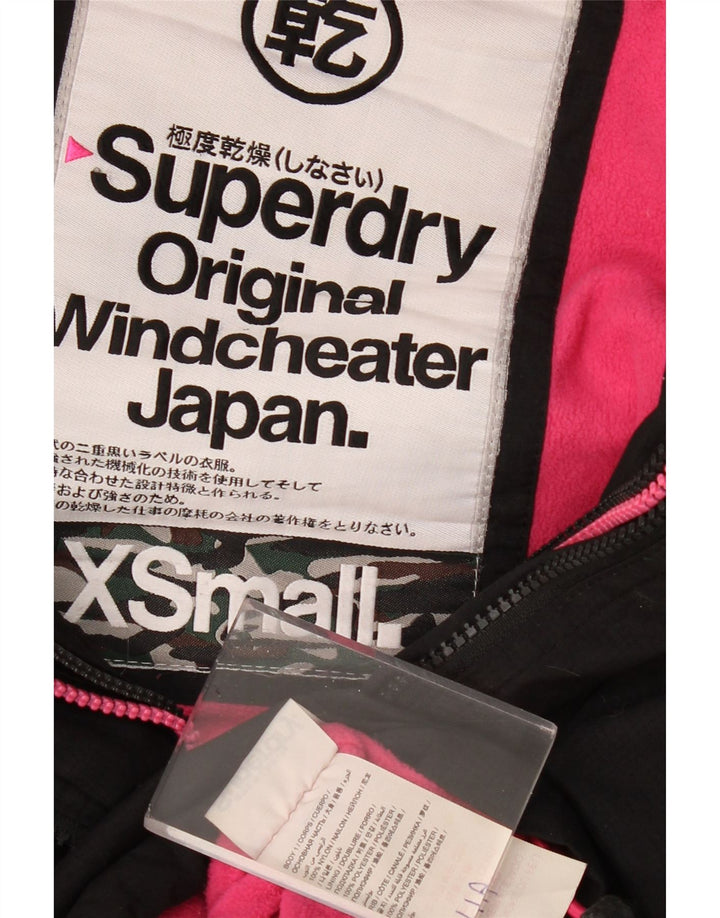 Superdry Damen Windcheater Übergroße Windjacke UK 6 XS Schwarz