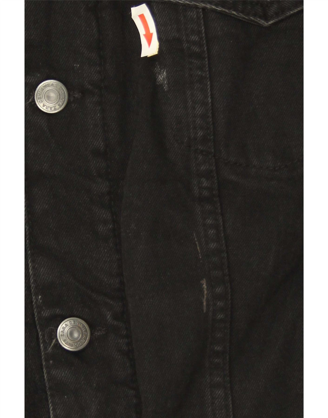 Zara Herren Sherpa Jeansjacke UK 38 Medium Schwarz Polyester