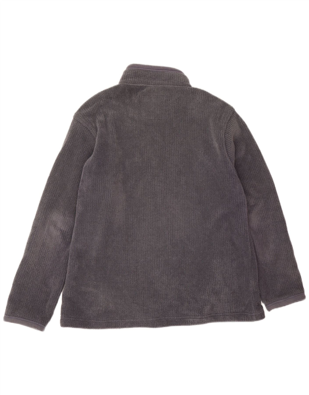 Weird Fish Herren-Fleecepullover mit Reißverschluss, lockerer Passform, mittelgraues Polyester