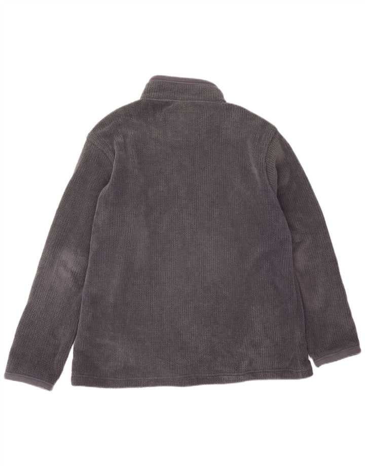Weird Fish Herren-Fleecepullover mit Reißverschluss, lockerer Passform, mittelgraues Polyester