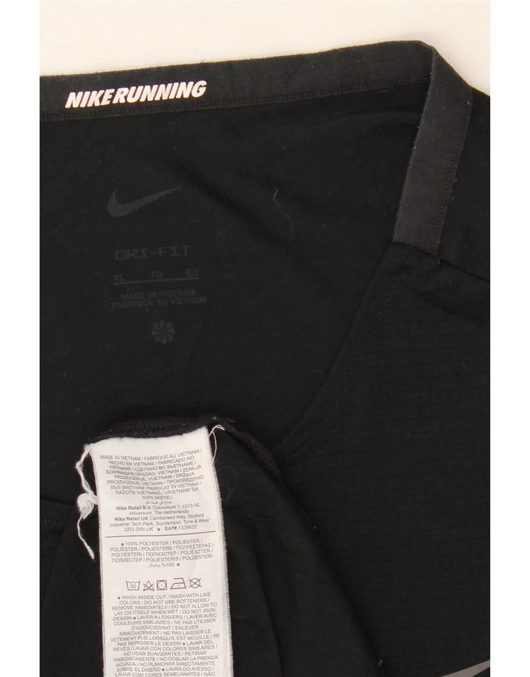 NIKE Herren Dri Fit T-Shirt Top XL Schwarz Polyester