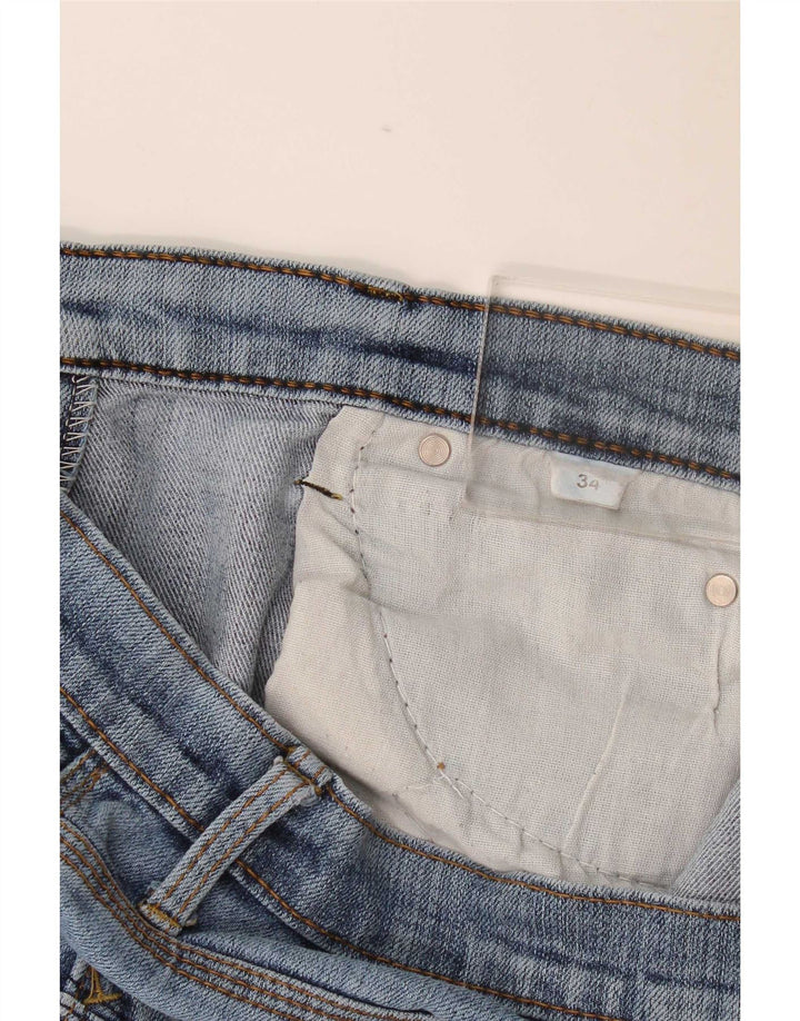 Lee Damen Straight Jeans W34 L28 Blau