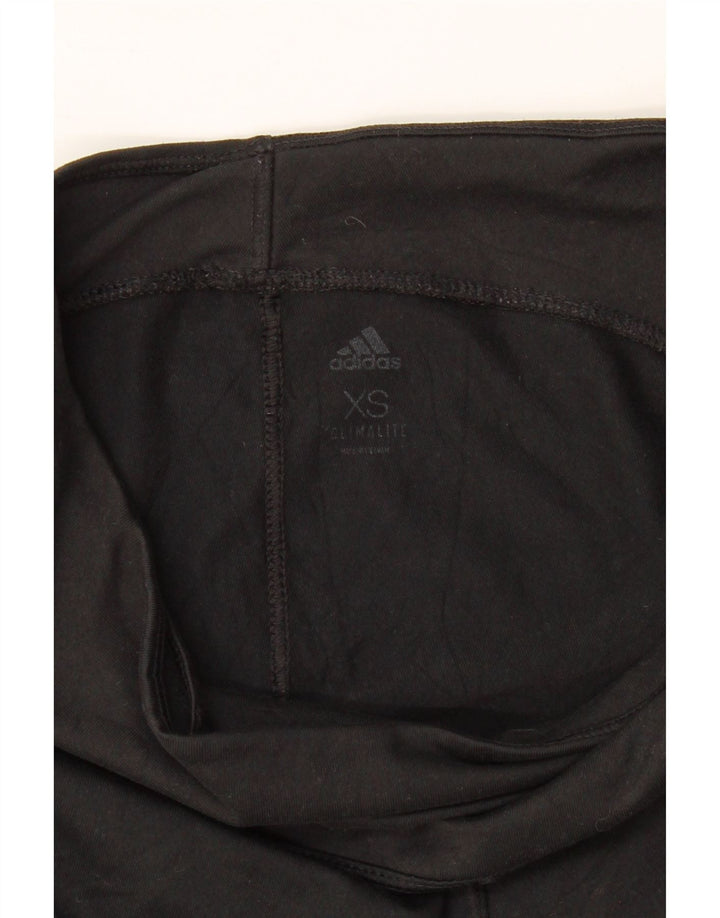 ADIDAS Womens Climalite Leggings UK 4 XS Black Polyester Vintage Adidas and Second-Hand Adidas from Messina Hembry 