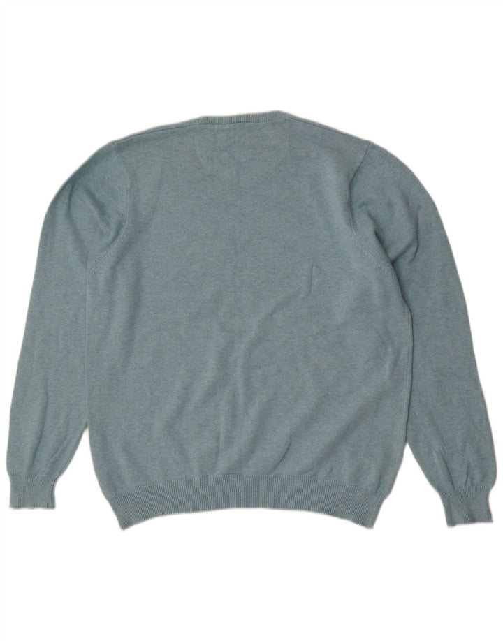 Marks & Spencer Herren-Pullover „Harbor“ mit Rundhalsausschnitt, Blau, Größe L, Blau