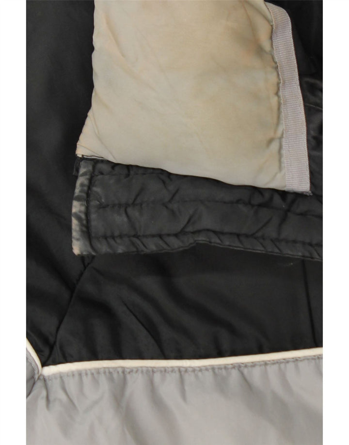Fila Herren Wattierte Jacke UK 40 Large Schwarz Colourblock Nylon