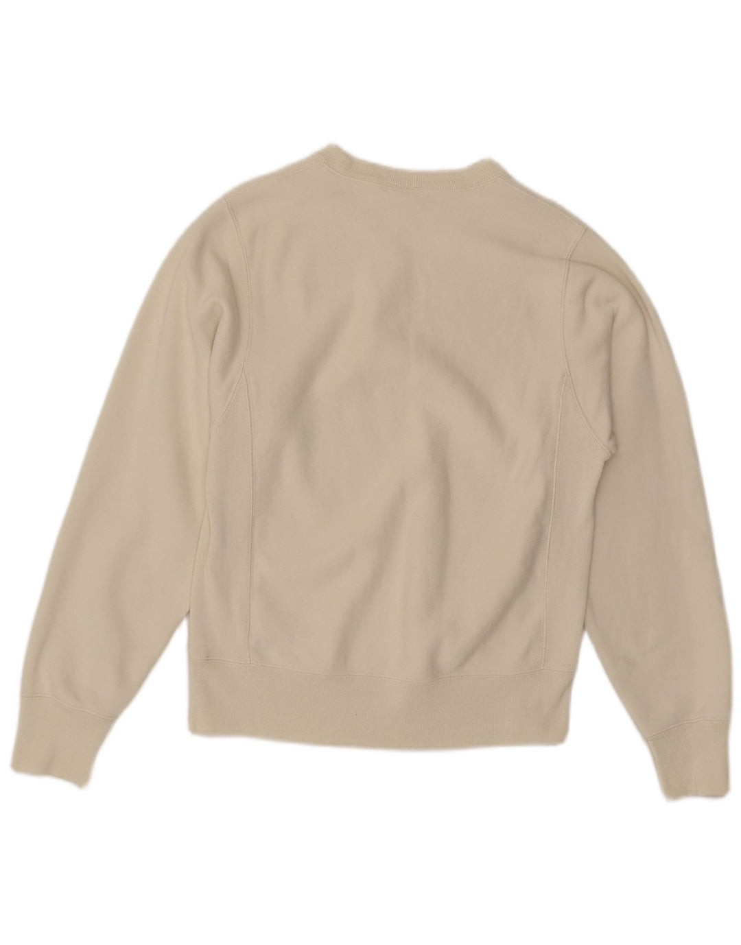 CHAMPION Mens Reverse Weave Sweatshirt Jumper XS Off White Cotton