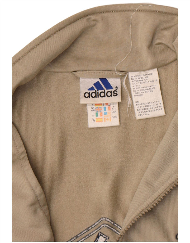 Adidas Herren-Trainingsanzug-Top-Jacke UK 38/40 Mittelgraues Colourblock-Polyester