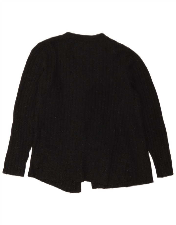 Zara Damen-Cardigan-Pullover UK 10 Small Schwarz Polyamid