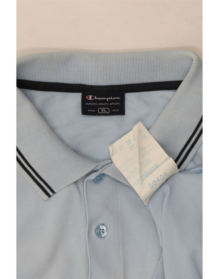 Champion Herren Poloshirt XL Blau Baumwolle