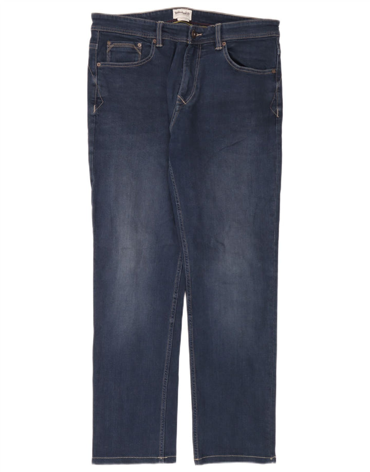 Timberland Herren Straight Jeans W35 L32 Blaue Baumwolle