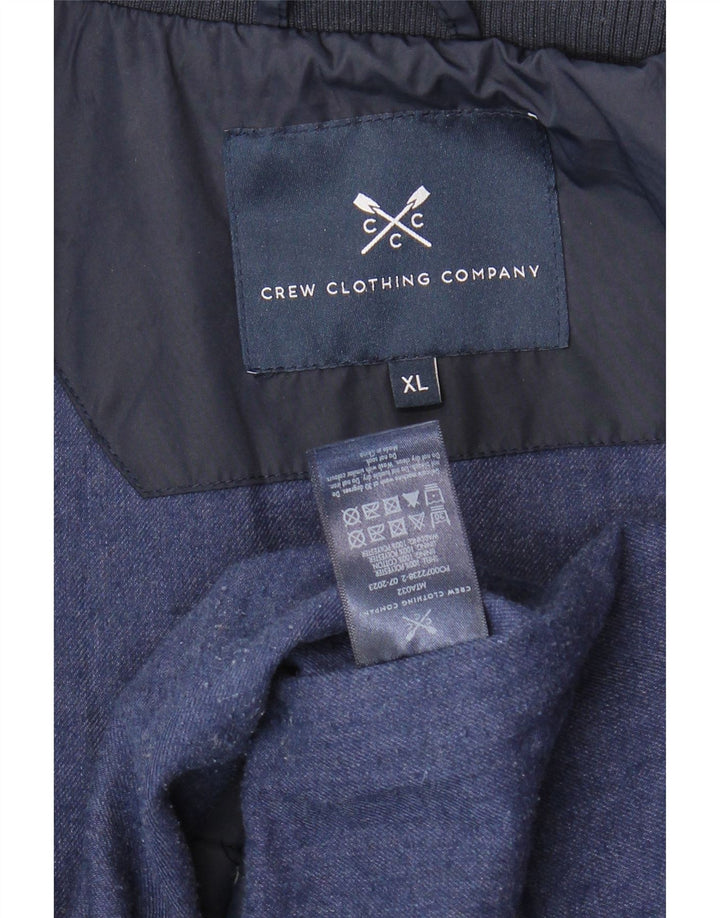 CREW CLOTHING Herren Steppjacke UK 42 XL Marineblau Polyester