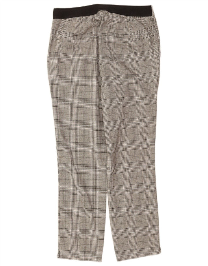 Zara Damen-Hose mit kurzem Schnitt, Größe S, W26, L24, Grau kariert