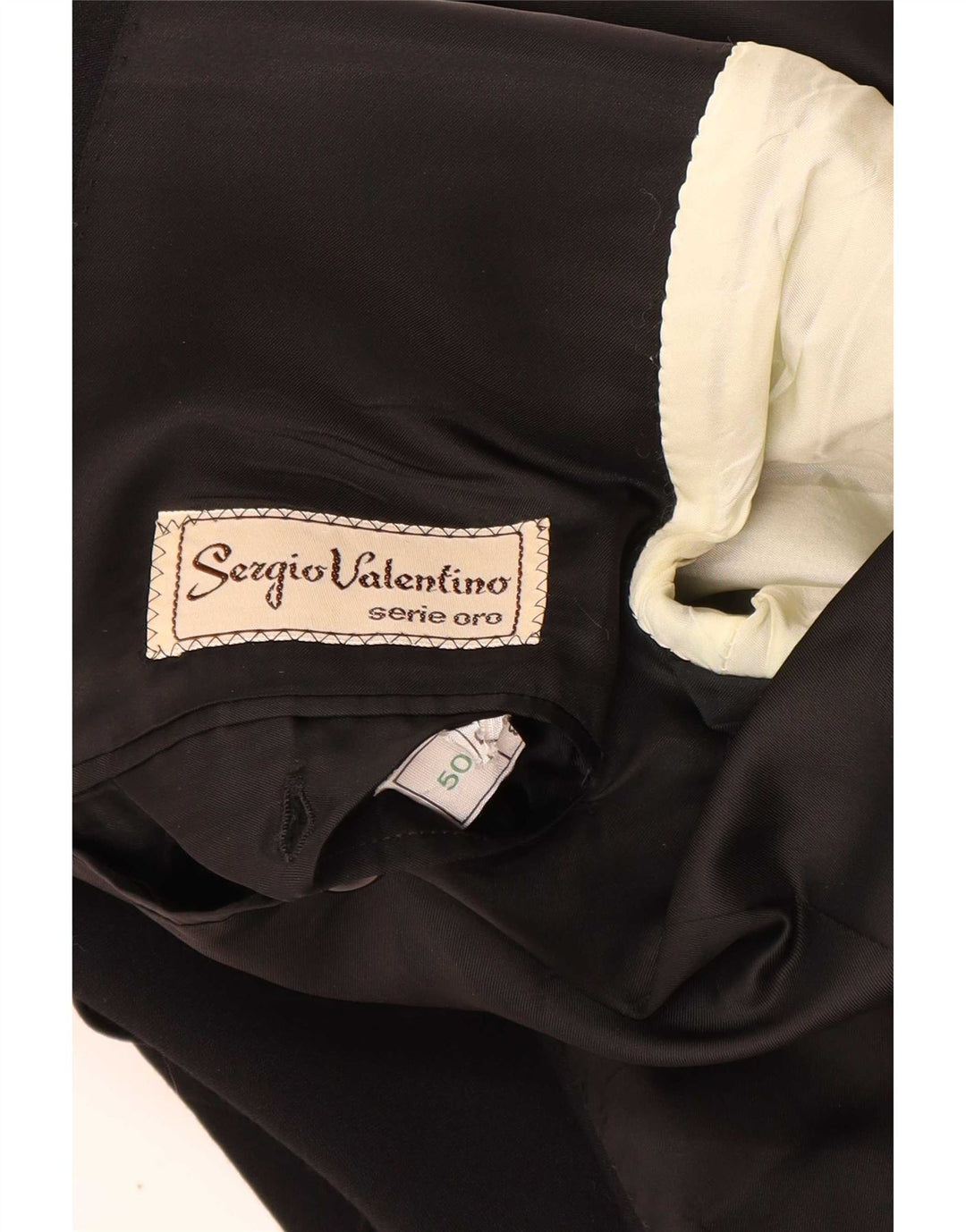 Sergio Valentino Herren-Blazer mit 1 Knopf, IT 50, große schwarze Schurwolle