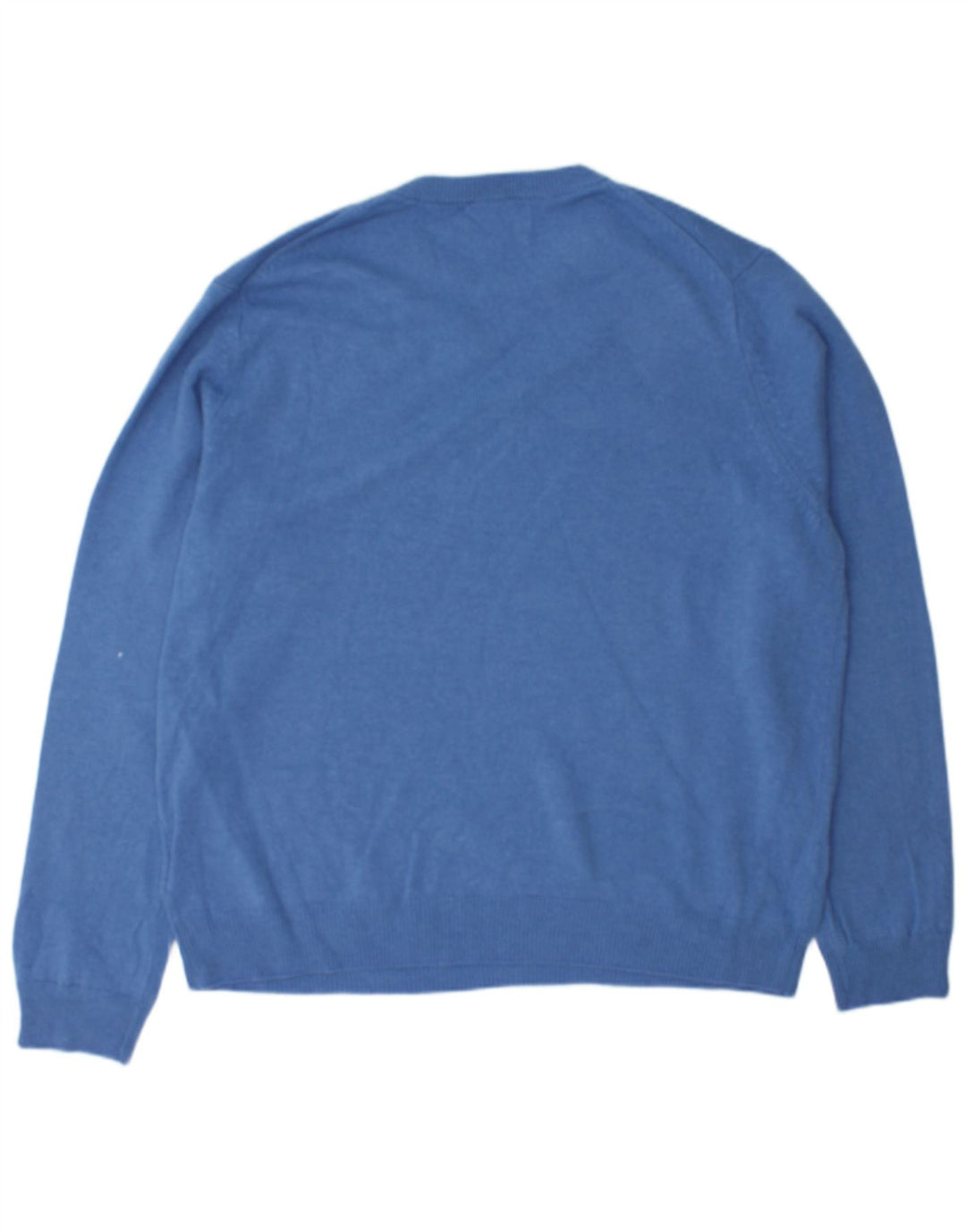 Marks & Spencer Herren-Pullover mit Rundhalsausschnitt, 2XL, blaue Wolle