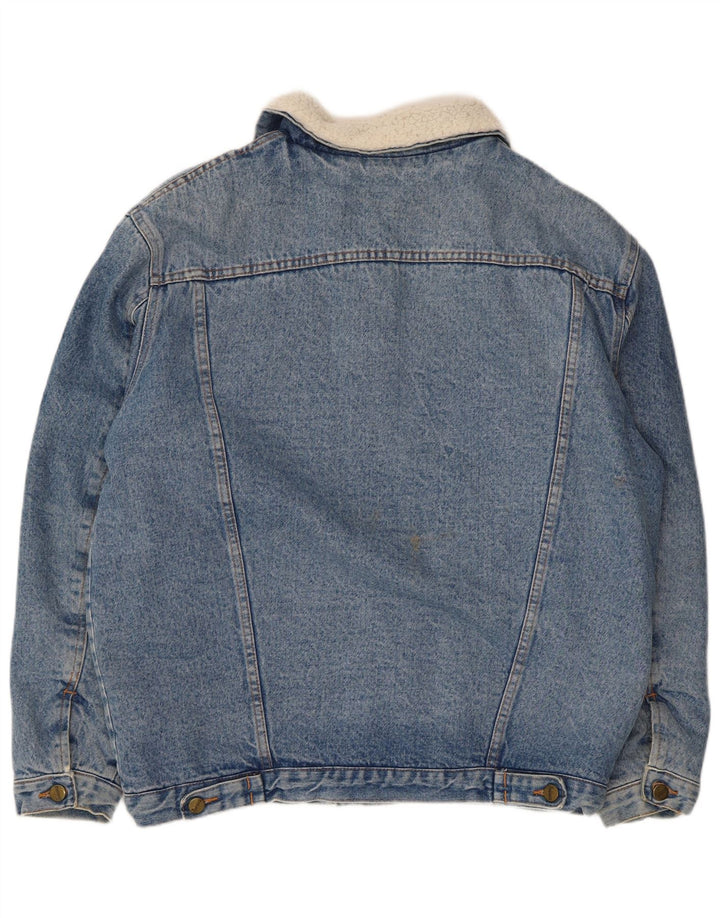 Romano Herren Sherpa Jeansjacke UK 42 XL Blau Polyester