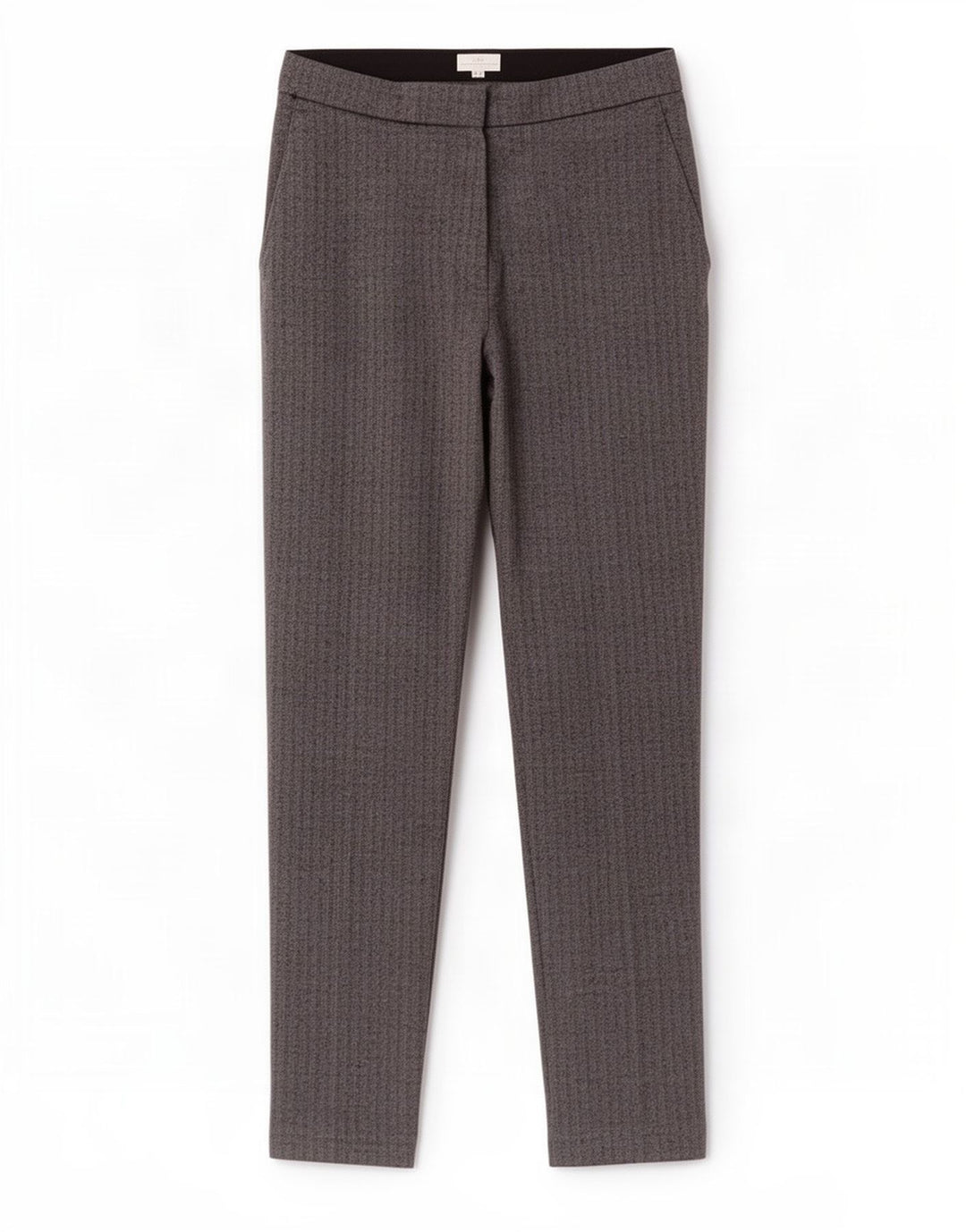 Gerade Anzughose für Damen von Zara, Größe S, W26, L26, graues Fischgrätenmuster aus Polyester