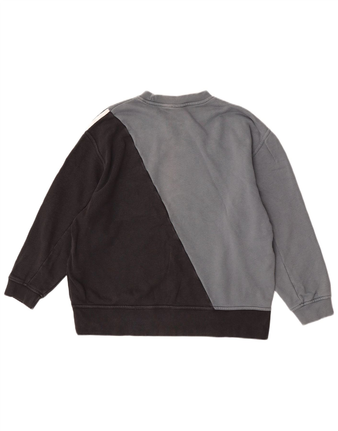 Adidas Damen Grafik-Sweatshirt-Pullover UK 12 Mittelgrauer Farbblock