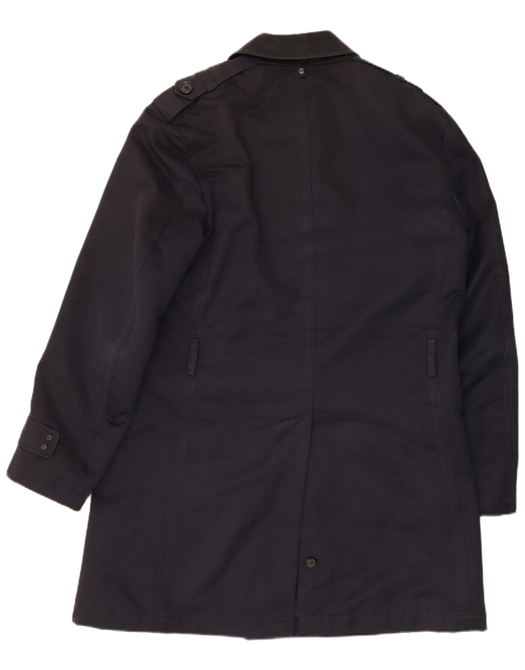 Boggi Herren Trenchcoat IT 50 Große marineblaue Baumwolle