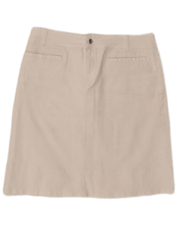 Hobbs Damen Jeansrock UK 14 Large W33 Weiße Baumwolle