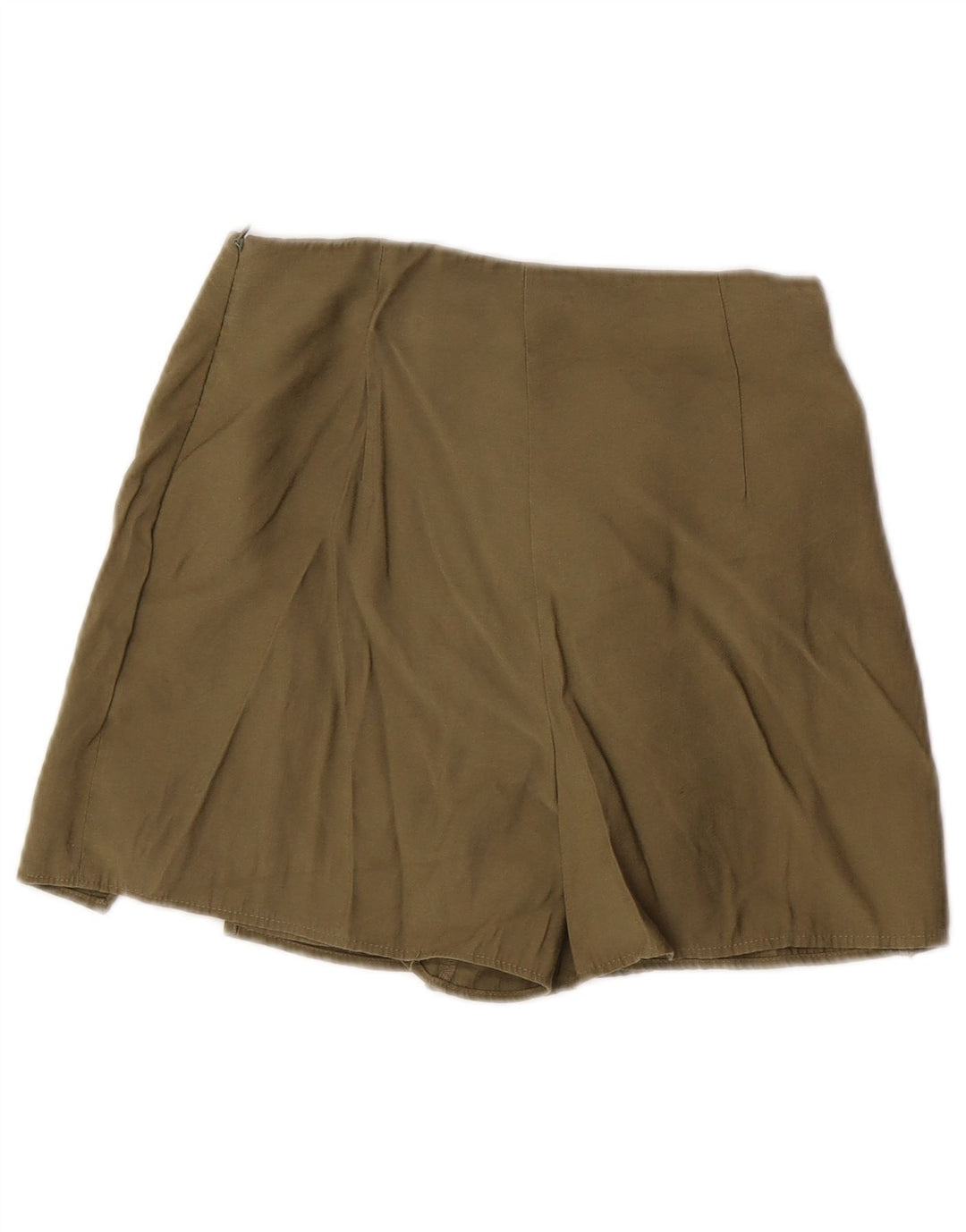 Zara Damen Freizeitshorts Small W26 Khaki Modal