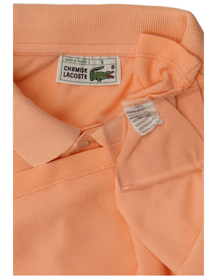 Lacoste Herren-Langarm-Poloshirt, Größe 5, große orangefarbene Baumwolle