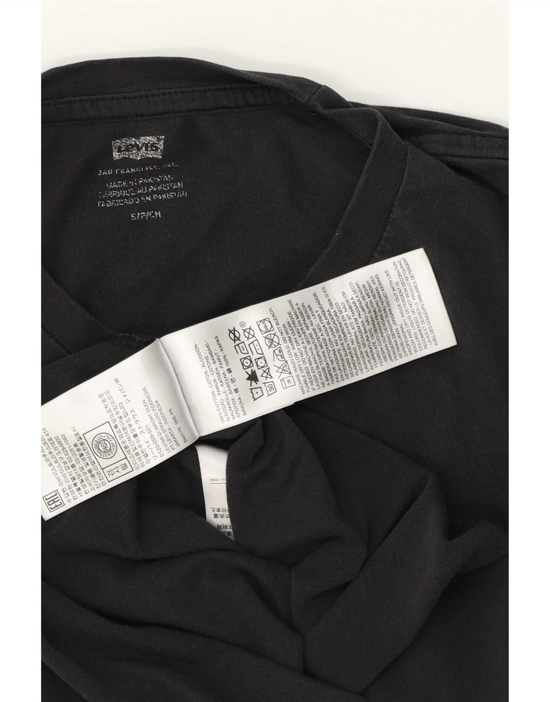Levi's Herren-T-Shirt mit Grafik, Größe S, schwarze Baumwolle