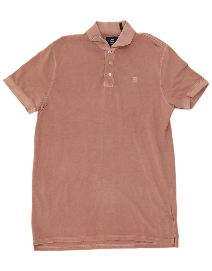 G-Star Herren-Poloshirt, groß, rosa Baumwolle