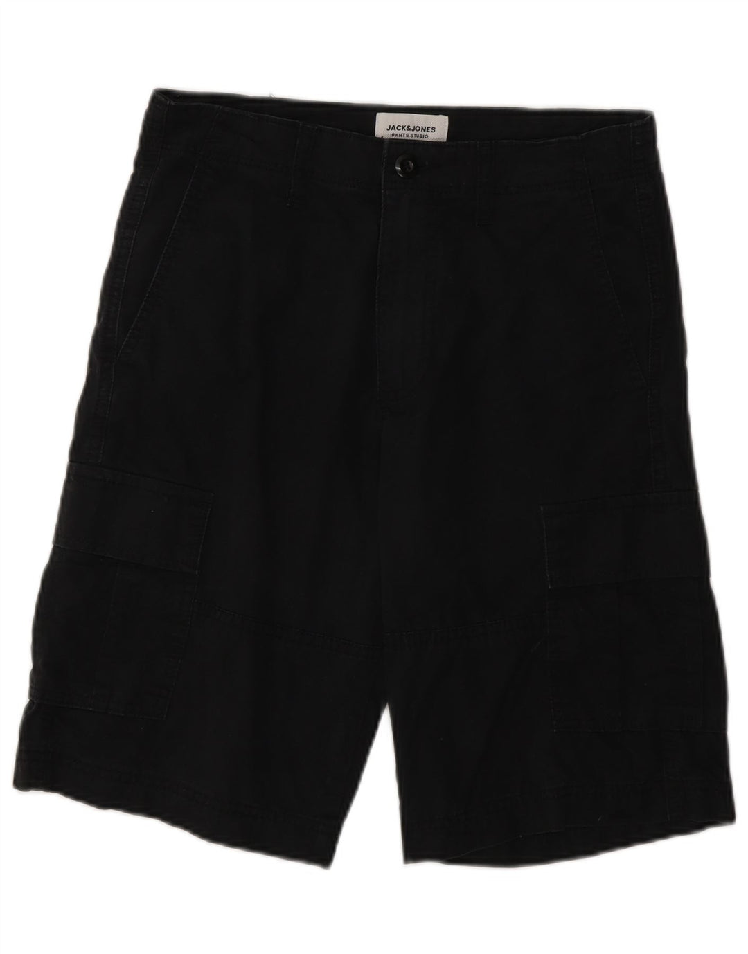 Jack & Jones Herren Cargoshorts XS W26 Schwarze Baumwolle