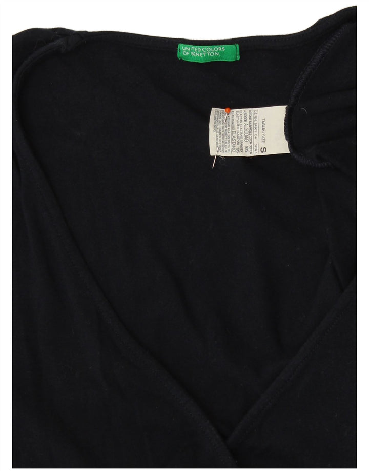 UNITED COLORS OF BENETTON Damen-Blusenoberteil, Größe S, Marineblau, klassisch